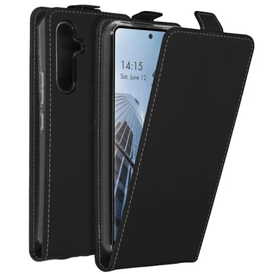 Image de Étui à rabat ACCEZZ Samsung Galaxy A54 (5G) Noir Design épuré Fermeture facile