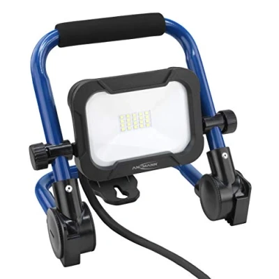 Image de ANSMANN Projecteur de chantier avec câble FL800AC (1 pce) LED professionnel d&#039;une puissance d&#039;éclairage 900 Lumen Lampe polyvalente et résistante 10 W
