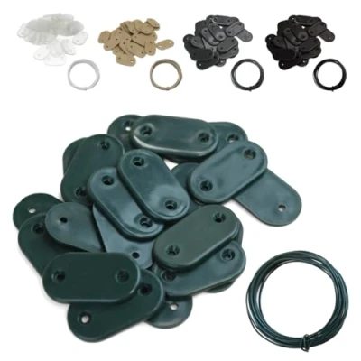 Image de Linxor Lot de 5 Kits Fixation pour Brise Vue, canisse Anti UV Plusieurs Coloris Disponibles