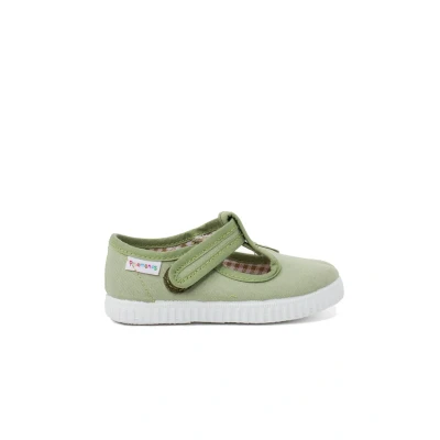 Image de Pisamonas Chaussures à scratch pour enfants, Taille: 22, Verde helecho Tissu / matière synthétique