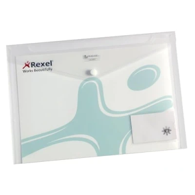 Image de Rexel 2101663 Pack de 5 Chemises à Pression avec Pochette Carte Visite A4