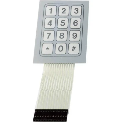 Image de clavier à membrane SU709930 Matrice Noir Filaire Avec raccourcis