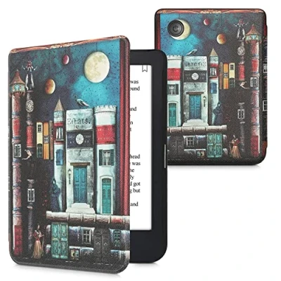 Image de kwmobile Étui Compatible avec Kobo Clara 2E Coque à Rabat magnétique Tablette eReader Similicuir Multicolore