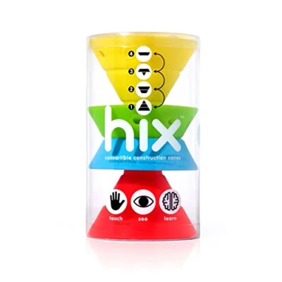 Image de MOLUK Hix Blocs, Jeux d&#039;empilage, Bain, Aquatiques, saisir, Jouets sensoriels Construction en Silicone Souple pour Apprendre à partir de 0 Mois, 43380, Jaune, Vert, Rouge, Bleu