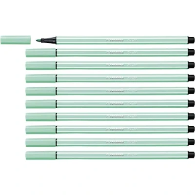 Image de STABILO Lot de 10 Feutres Dessin PEN 68 Pointe Moyenne 1 mm Vert glace