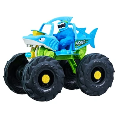 Image de Heroes of Goo Jit Zu Thrash Mobile élastique avec Lance Missiles ! Un véhicule et Une Figurine en Combinaison remplie de Substance visqueuse.