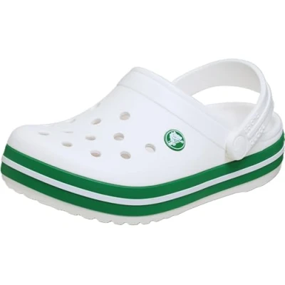 Image de Crocs Unisexe Enfant Crocband Clog T Sabots, White/Green Ivy, 22/23 EU