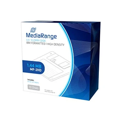 Image de Disquette MediaRange MR200 Floppy Disc 1.44MB 10 supports inclus Noir