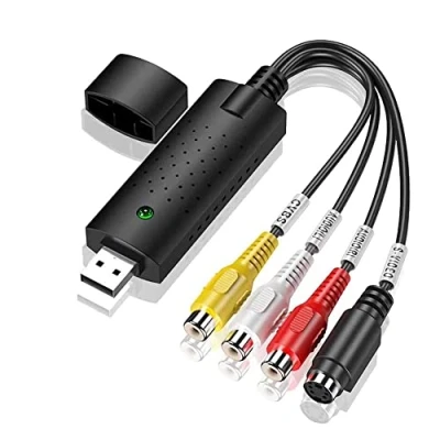 Image de Audio Video Grabber USB 2.0 Plug &amp; Play adaptateur vidéo pour édition, Hi8 VHS vers DVD Mac et Windows 10 avec convertisseur péritel/AV
