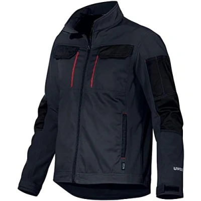 Image de Uvex Tune up Veste de travail en softshell pour homme Respirant et imperméable, noir/rouge, XL