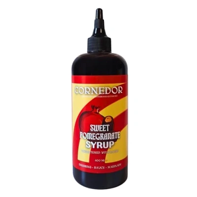 Image de CORNEDOR Sirop de Grenade sucré Mélange et dattes Sirop, vinaigrette, sauce, marinade sans sucre ajouté, additifs (400 ml, &amp; Dates)