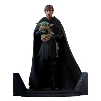 Image de Diamond Star Wars Premier Collection: The Mandalorian Luke Skywalker and Grogu Statue (1/7) (FEB222120)