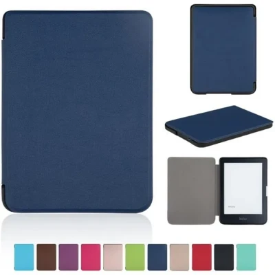 Image de Coque Liseuse Numérique Kobo Clara HD Etui Ebook avec Rabat Magnétique pour Bleu