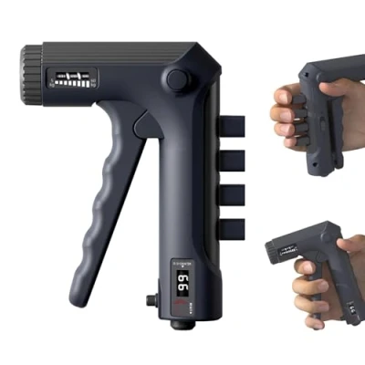 Image de Hand Grip Musculation, Handgrip Réglable, Gripper pour L&#039;Entraînement Avant Bras, Musculation avec Compteur Mécanique, Poignee Deux Modes D&#039;Entraînement, 1 Pièce