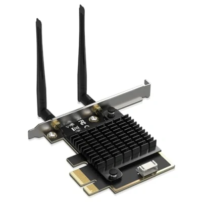 Image de NICGIGA Carte WiFi 7 PCIe sans fil Intel BE200 NGW, Bluetooth 5.4, 5800 Mbit/s, prend en charge Windows 10/11 (64 bits), idéale pour routeur WiFi7/WiFi6E/WiFi6/WiFi5 et AP