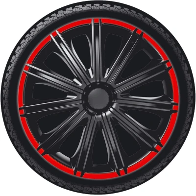 Image de AutoStyle PP 5113BR Enjoliveurs 13Pouces noir/rouge