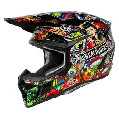 Image de O&#039;NEAL Casque de Moto MX Enduro Coque ABS, aux Normes sécurité ECE 22.05., Ouvertures pour Une Ventilation et Un Refroidissement optimaux 3SRS Crank 2.0 Adulte Multi Taille S