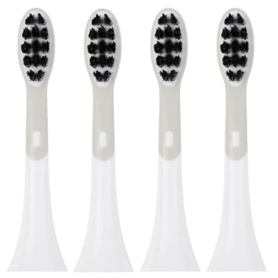 Image de BOOMBRUSH 4x brossettes Blanc Medium Brins Souples et Particulièrement Fins Écoresponsables Gratte langue Sensitive