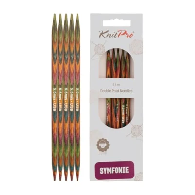 Image de KnitPro Symfonie Aiguilles à Double Pointe Multicolore 15 cm x 5,5 mm