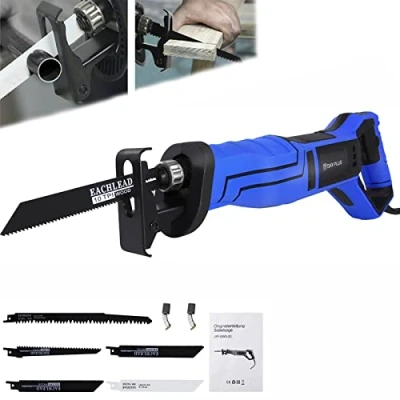 Image de Scie Sabre, Professionnelle 900W Égoïne Électrique 0 2800 trs/min Vitesse Variable, a metaux, bois, Course 28 mm, Fournie avec 5 lames De scie, Changement Lame Sans Outil