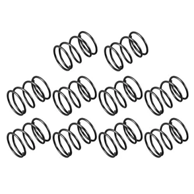 Image de sourcing map Ressort de Compression 1.2mm Fil Diamètre, 16mm OD, 20mm Libre Longueur Acier Extension Noir 10Pcs