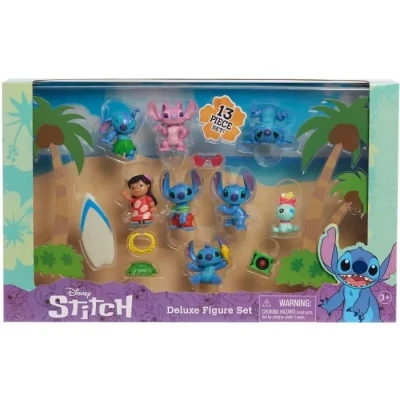 Image de Stitch Coffret de Figurines Luxe Lilo Disney, 13 Figurines, à Collectionner 5 cm Haut, Jeux d’Imitation, Jouets pour Enfants 3 Ans et Plus par Just Play