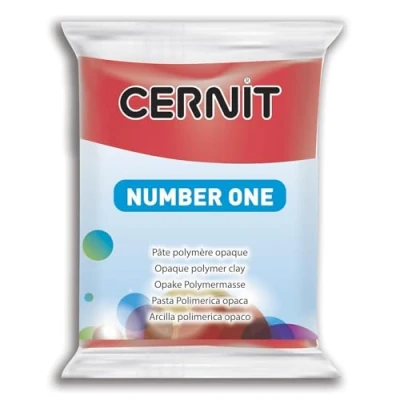 Image de CERNIT CE0900056400C Un Pain de Pâte Polymère Number one à Modeler Cuire Couleur rouge Bloc 56 g