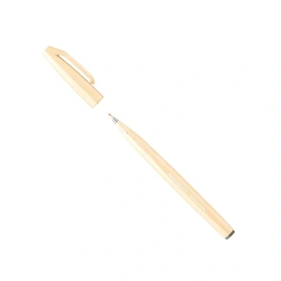 Image de Pentel SES15C F3X Brush Sign Pen Stylos à fibres pointe ressemblant un pinceau Orange clair