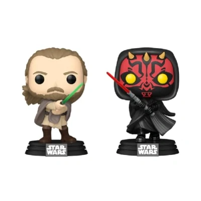 Image de Funko Pop! Star Wars : Qui Gon Jinn vs Dark Maul Lot de 2 figurines en vinyle