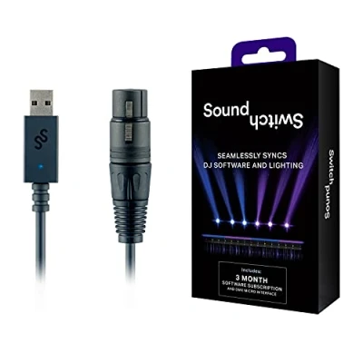 Image de SoundSwitch DMX Micro interface USB vers ultracompacte avec 3 mois d&#039;accès gratuit au logiciel SoundSwitch, pour creer et personaliser des jeux de lumière éclairages scènes