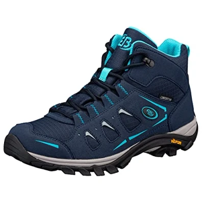 Image de Brütting Mount Frakes High, Chaussure de course tout terrain Femme, Bleu Marine/Gris/Turquoise, 39 EU