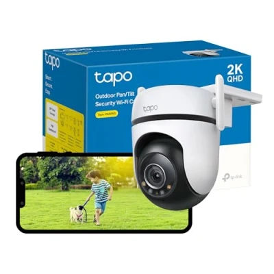 Image de TP Link Tapo C520WS 2K QHD 4MP Outdoor Pan/Tilt Security Smart Wi Fi Camera, IP66 Weatherproof, AI Detection, 360 Visual Cover