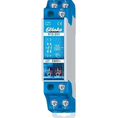 Image de Télérupteur pour profilé Eltako S12 200 12V 2 NO (T) 12 V 10 A 2300 W 1 pc(s)