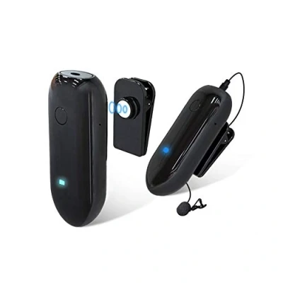 Image de Microphone Cravate sans fil LENSGO LWM 318C Omnidirectionnel UHF 20 Canaux Noir