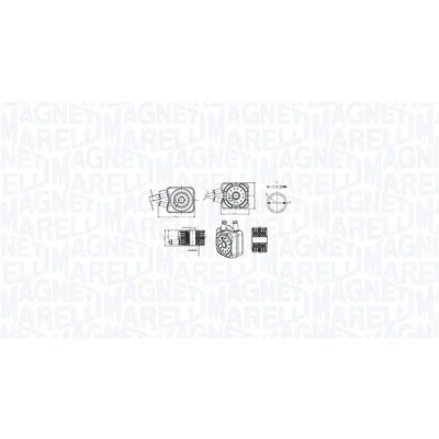 Image de MAGNETI MARELLI 350300003600 Radiateur d&#039;Huile VOLKSWAGEN: Transporter 5, 5 Bus, Golf 4, AUDI: A3 3/5 portes, A6 C5 Avant, A4 B5 Berline