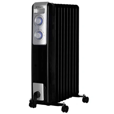 Image de Orbegozo RN 2000 Radiateur à huile, 9 éléments, W, lumière LED, thermostat réglable, enrouleur de câbles, roulettes pivotantes