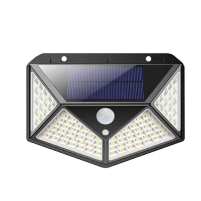 Image de SHOP STORY WALLAMP : Lampe Solaire Extérieur 100 LED Éclairage Mural Sans Fil à 120 Avec Détecteur de Mouvement 3 Modes Détection, Facile Installer