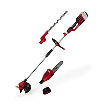 Image de Einhell Outil multifonctions sans fil GE LM 36/4in1 Li Solo Power X Change (li ion, 2x 18 V, moteur charbon Brushless, tête de taille haies inclinable sur 7 positions, batterie ni chargeur)