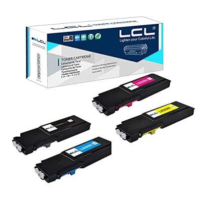 Image de LCL Cartouche de Toner Remanufacturée 10500 pages+3*8000pages C400 C400V C400N C400DN C405 C405V C405N C405DN 106R03528 106R03530 106R03531 106R03529 Remplacement pour Xerox Versalink C400V(KCMY)