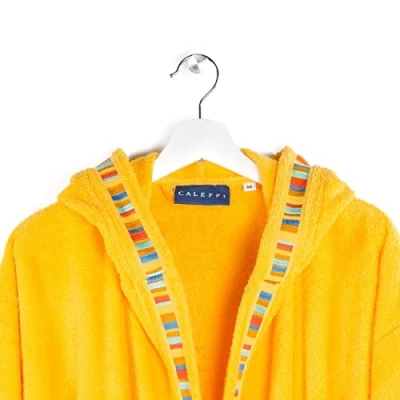 Image de spugnissima Peignoir avec Capuche Yupi Junior 100% Coton Couleur Unie 4 6 Ans Jaune