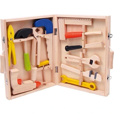 Image de Small Foot 2079 boîte à outils &quot;Lino&quot; en bois, avec 12 de jeu du marteau au foret, partir 3 ans