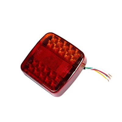 Image de ETUKER 1 pc Feu LED Remorque, 12V Feux Arriere Remorque de Lumière Avec Plaque D&#039;immatriculation Lampe, Convient Pour RV/Camions/Caravanes/Voiture/Feux Arrière (Ampoule 20 LED)