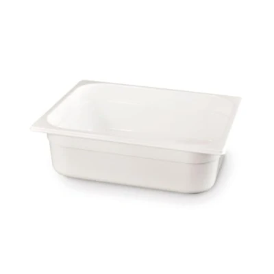 Image de HENDI Récipient gastronomique, résistant à la température de 40 C 110 C, graduation, inodore et sans goût, 6,5 l, polycarbonate, GN 1/2, 325 x 265 100 mm, blanc