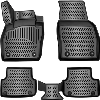 Image de Elmasline Lot de tapis en caoutchouc, design 3D, pour Opel Astra K, année construction à partir 2015, bord extra haut 5 cm