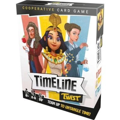 Image de Zygomatic Timeline Twist jeu de cartes Testez vos connaissances chronologiques ! questionnaires coopératif, familial amusant pour enfants et adultes, à partir 8 ans, 2 6 joueurs, 20