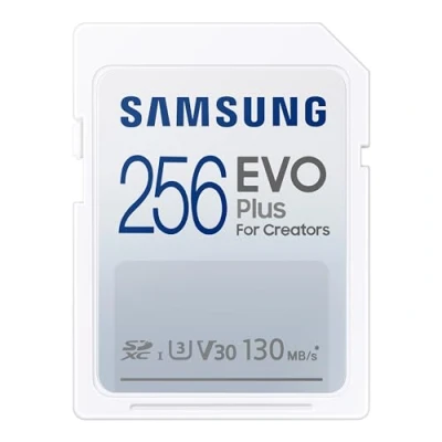 Image de Samsung Carte mémoire SD, EVO Plus MB SC256K/EU, 256 Go, Vitesse de Lecture jusqu&#039;à 130 Mo/s