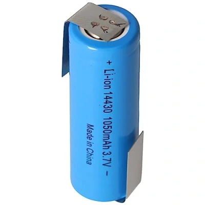 Image de Batterie Li ion 14430 avec cosses à souder en forme de Z 1050 mAh 3,6 V 3,7 Cellule lithium sans protection électronique