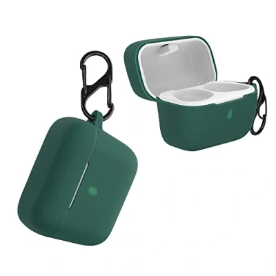 Image de kwmobile Étui Compatible avec Sennheiser CX True Wireless Housse pour Casque Audio étui de Protection en Silicone Vert foncé