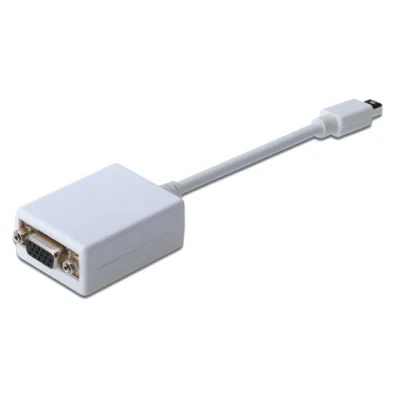 Image de Adaptateur DisplayPort, VGA Digitus AK 340412 001 W [1x Mini port Display mâle =&gt; 1x femelle] 0.15 m blanc