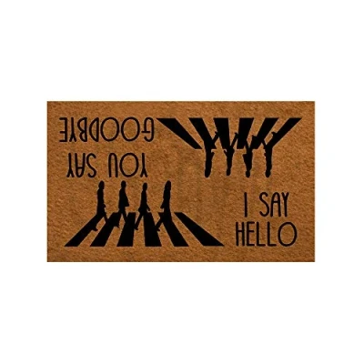 Image de Paillasson amusant en caoutchouc antidérapant pour une utilisation extérieur/intérieur, tapis discret entrée, 76,2 cm (L) x 45,7